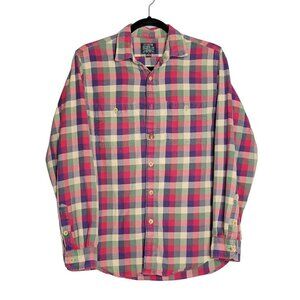 J. Crew Men's Sporting Goods Flannel Plaid Button Down Shirt sz S